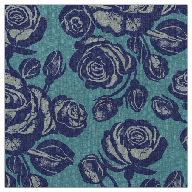 Earth Rose Blues Stoff (Muster)