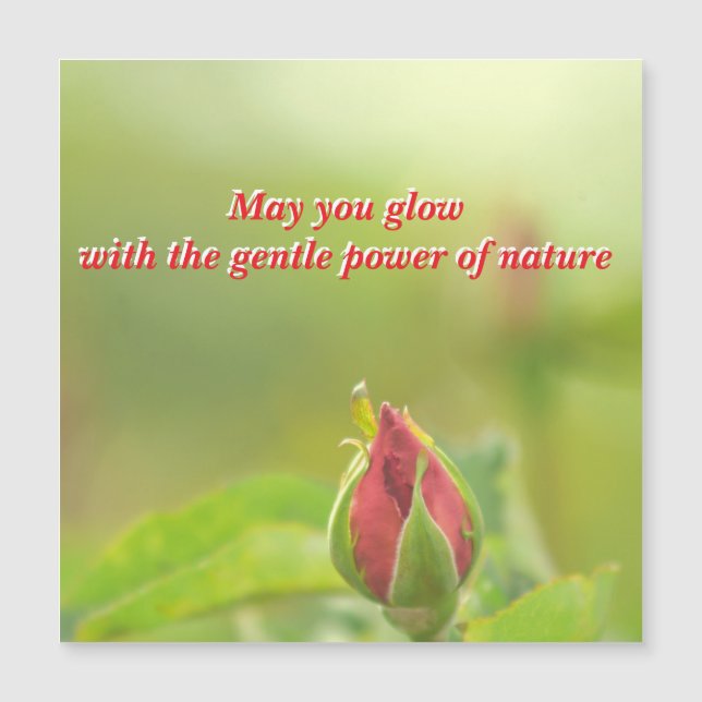 Earth’s Glow and Healing Japanese Flowers/EarthDay Magnetkarte (Vorderseite)