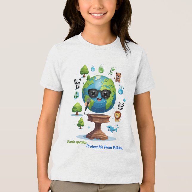 Earth’s Speech: A Call for Protection Tri-Blend Shirt (Vorderseite)