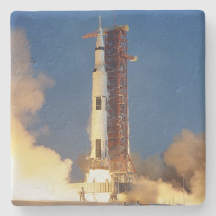 Earth Shakes as Saturn V Blazes Skyward to Moon Steinuntersetzer