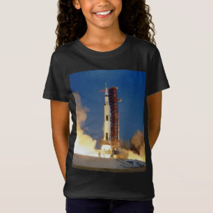 Earth Shakes as Saturn V Blazes Skyward to Moon T-Shirt