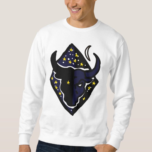Earth Sign Bull Icon – Steady Zodiac Identity  Sweatshirt (Vorderseite)