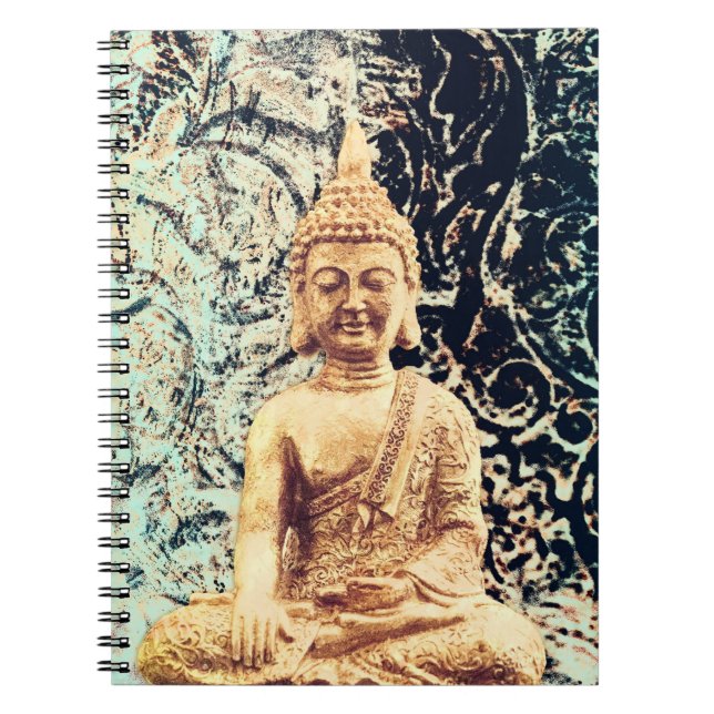 Earth Sitting Buddha Elegant Zen-Erleuchtung Notizblock (Vorderseite)