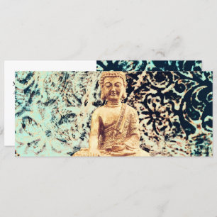 Earth Sitting Buddha Elegant Zen Geschenkgutschein Einladung