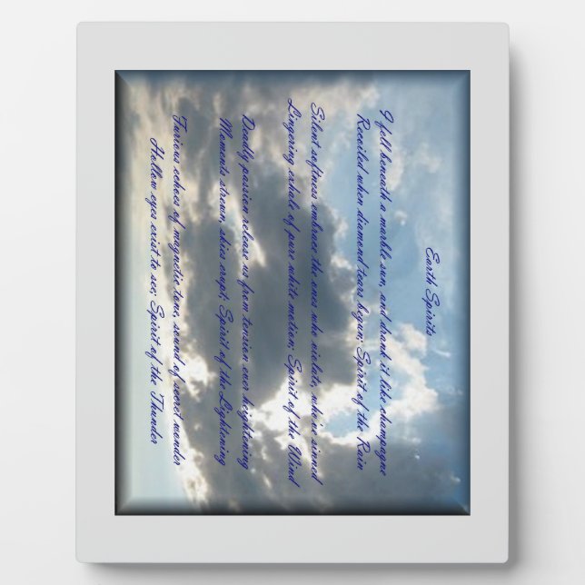 Earth Spirits Poetry Fotoplatte (Vorderseite)