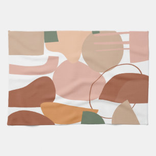 Earth Tone Abstrakt Pattern Geschirrtuch