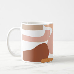 Earth Tone Abstrakt Pattern Kaffeetasse