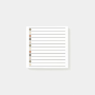 Earth Tone Dots Elegant & Stilvolle Stationery Post-it Klebezettel