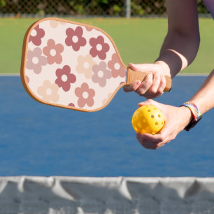 Earth Tone Floral Pattern Pickleball Schläger