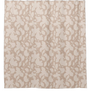 Earth Tone Magnolia Sand beige mono Duschvorhang