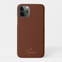 Earth Tone Minimalistisch Heart Personalisierter G