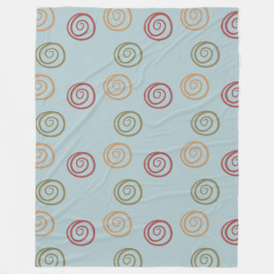 Earth Tone Spirals Fleecedecke