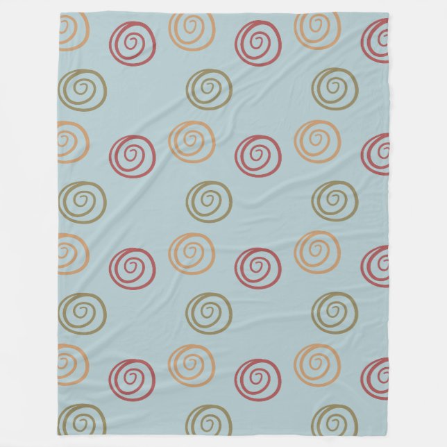 Earth Tone Spirals Fleecedecke (Vorderseite)