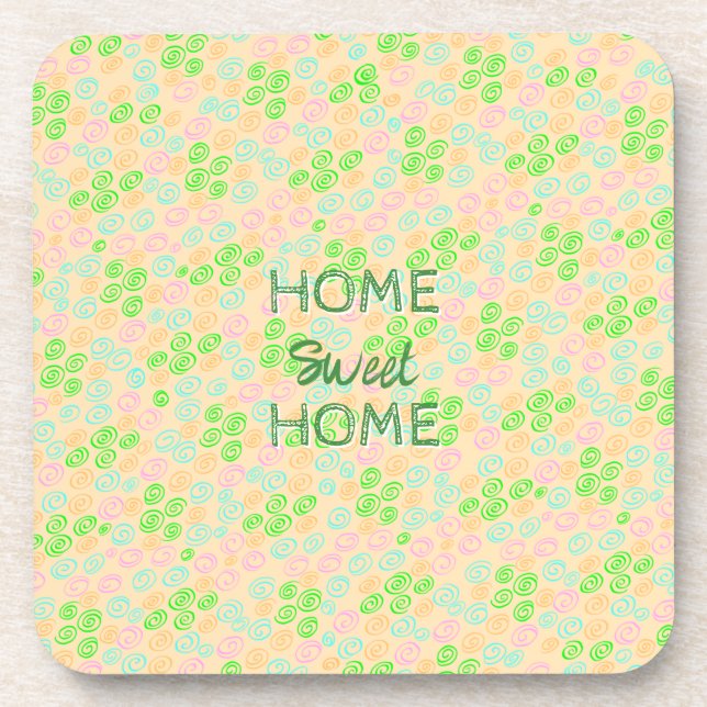 Earth Tone Swirl Pattern Getränkeuntersetzer (Vorderseite)