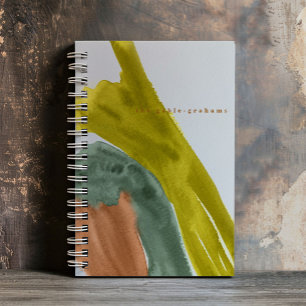 Earth Tone Watercolor Personalisiert Journal Notizbuch