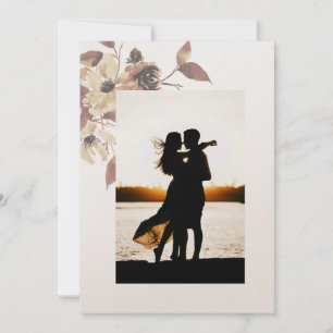 Earth Toned Foto Watercolor Einladung