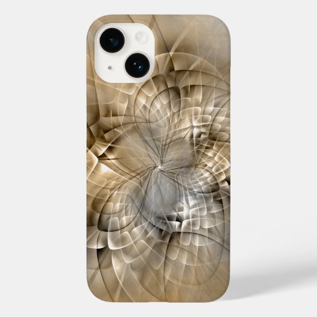 Earth Tones Abstrakt Moderne Fraktal Art Textur Case-Mate iPhone Hülle (Rückseite)