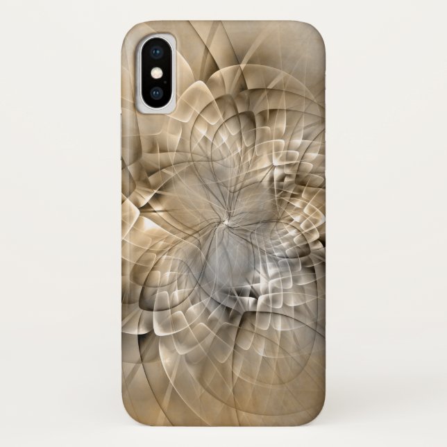 Earth Tones Abstrakt Moderne Fraktal Art Textur Case-Mate iPhone Hülle (Rückseite)