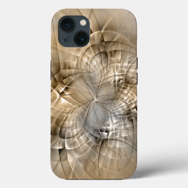 Earth Tones Abstrakt Moderne Fraktal Art Textur Case-Mate iPhone Hülle (Rückseite)