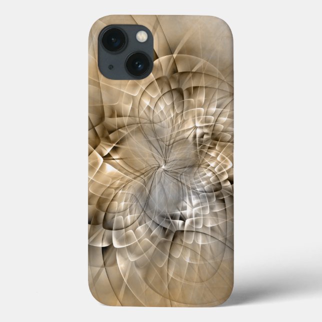 Earth Tones Abstrakt Moderne Fraktal Art Textur Case-Mate iPhone Hülle (Rückseite)