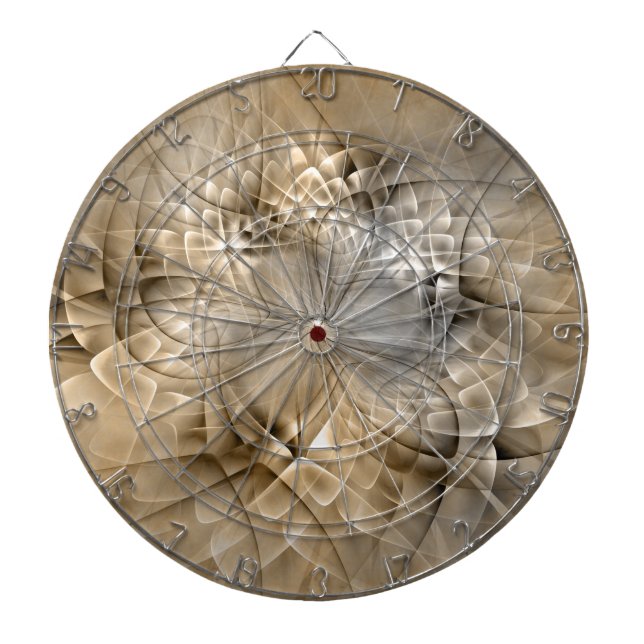 Earth Tones Abstrakt Moderne Fraktal Art Textur Dartscheibe (vorne)