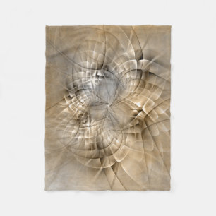 Earth Tones Abstrakt Moderne Fraktal Art Textur Fleecedecke