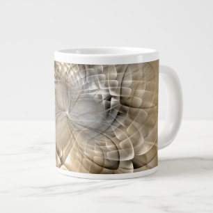Earth Tones Abstrakt Moderne Fraktal Art Textur Jumbo-Tasse