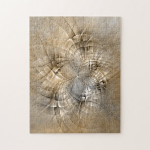 Earth Tones Abstrakt Moderne Fraktal Art Textur Puzzle
