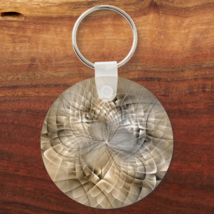 Earth Tones Abstrakt Moderne Fraktal Art Textur Schlüsselanhänger