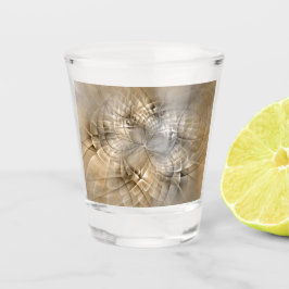 Earth Tones Abstrakt Moderne Fraktal Art Textur Schnapsglas