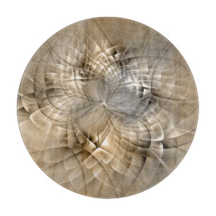 Earth Tones Abstrakt Moderne Fraktal Art Textur Schneidebrett