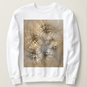 Earth Tones Abstrakt Moderne Fraktal Art Textur Sweatshirt
