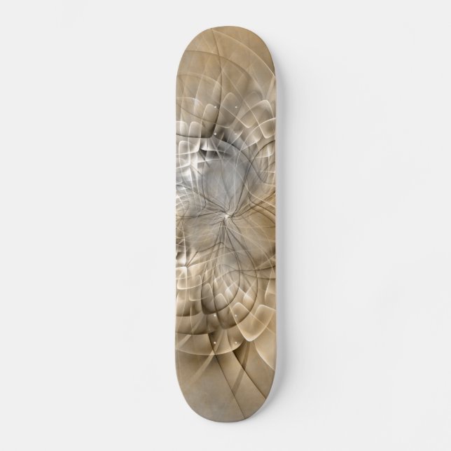 Earth Tones Abstrakt Modernes Fraktal Art Skateboard (Vorderseite)