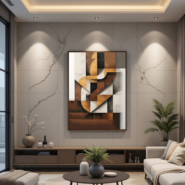 Earth Tones and Collage Leinwanddruck (Von Creator hochgeladen)