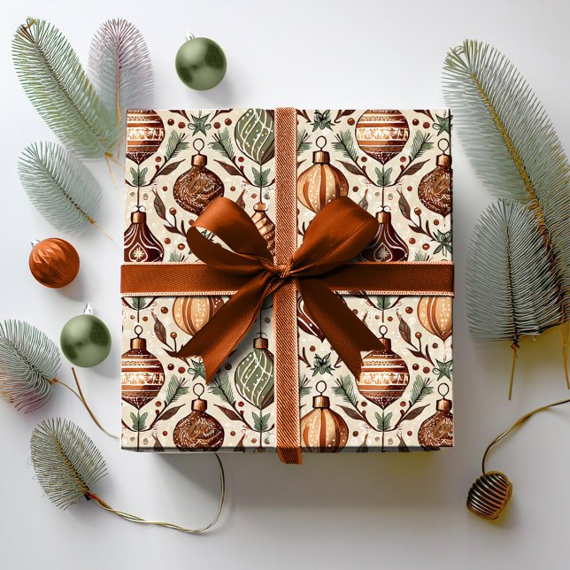 Earth Tones Christmas Pattern#12 ID1009 Geschenkpapier (Von Creator hochgeladen)