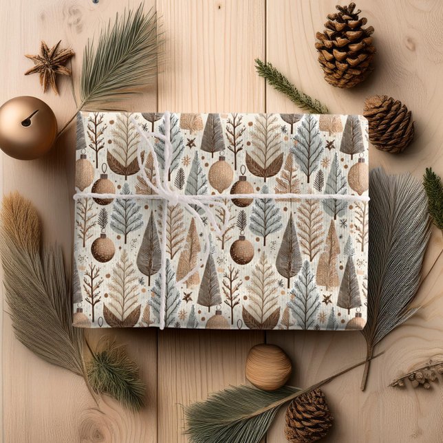 Earth Tones Christmas Pattern#25 ID1009 Geschenkpapier (Von Creator hochgeladen)