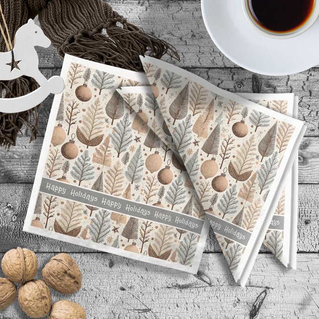 Earth Tones Christmas Pattern#25 ID1009 Serviette (Von Creator hochgeladen)