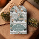 Earth Tones Christmas Pattern#2 ID1009 Geschenkanhänger<br><div class="desc">Wenn Sie sich fragen, welche Farbkombinationen Sie für Ihre Weihnachtsdekoration und Geschenkartikel in diesem Jahr auswählen sollten, habe ich Sammlungen von aufeinander abgestimmten Mustern erstellt, um das Leben ein wenig leichter zu machen. Dieses skurrile Geschenkmuster eines Vintagen Lastwagens und schneespielender Kinder zeigt sich hier in einer warmen Farbpalette in Erdtönen....</div>