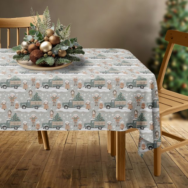 Earth Tones Christmas Pattern#2 ID1009 Tischdecke (Von Creator hochgeladen)