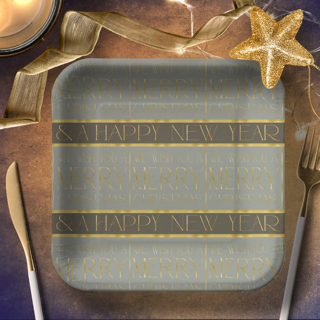 Earth Tones Christmas Pattern#35b ID1009 Pappteller (Von Creator hochgeladen)