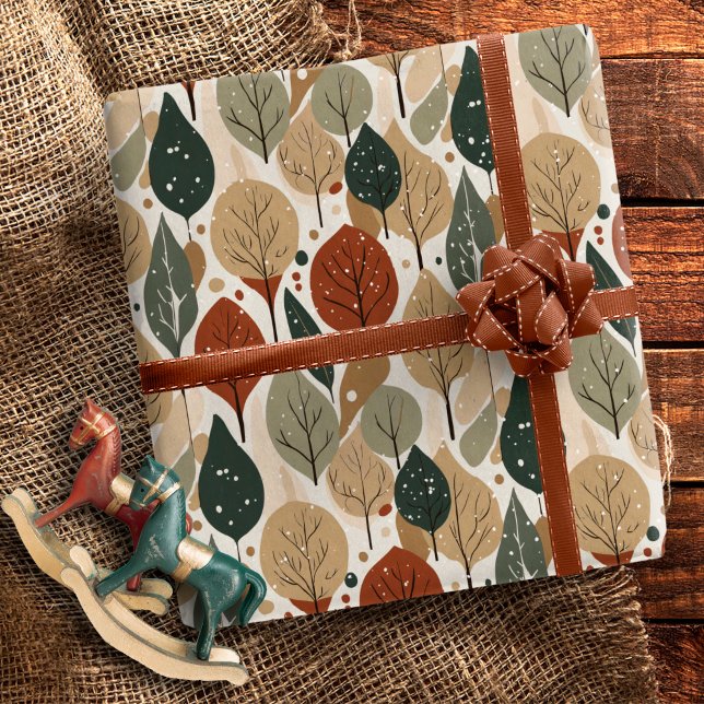 Earth Tones Christmas Pattern#5 ID1009 Geschenkpapier (Von Creator hochgeladen)