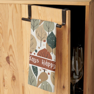 Earth Tones Christmas Pattern#5 ID1009 Geschirrtuch