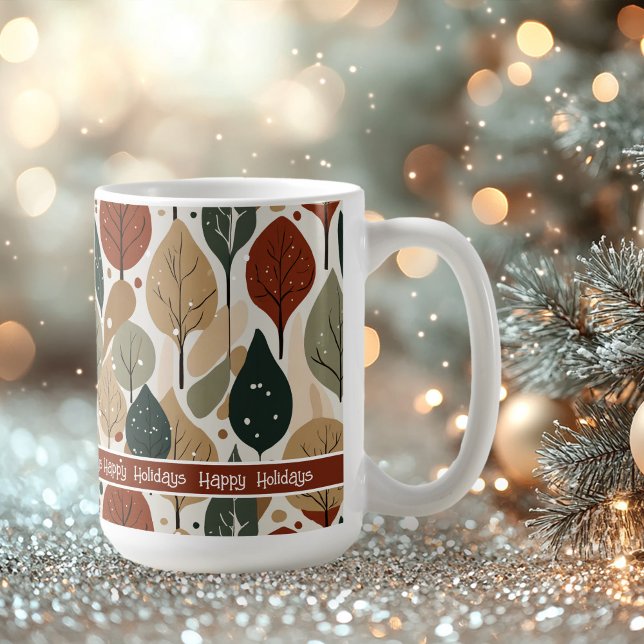 Earth Tones Christmas Pattern#5 ID1009 Kaffeetasse (Von Creator hochgeladen)
