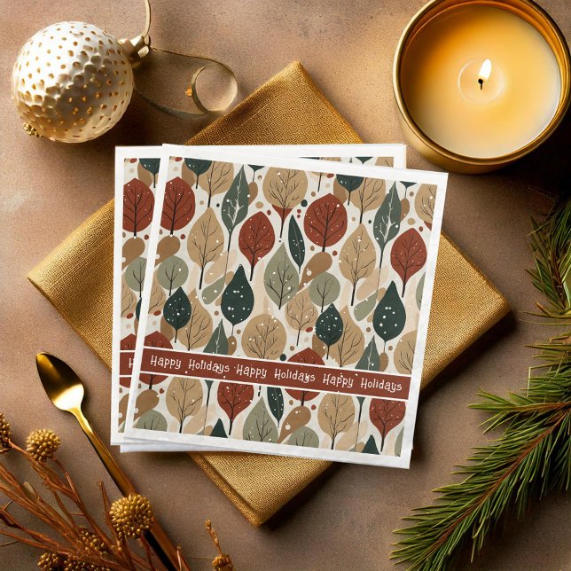 Earth Tones Christmas Pattern#5 ID1009 Serviette (Von Creator hochgeladen)
