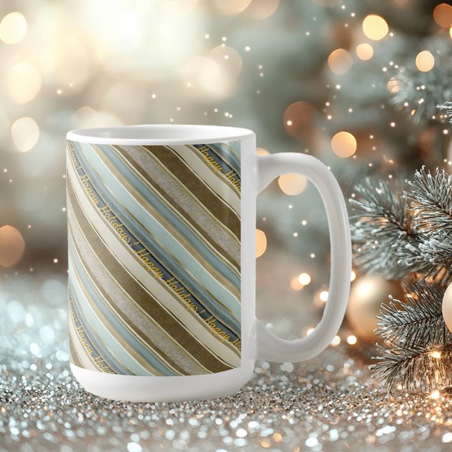 Earth Tones Gold Christmas Pattern#28 ID1009 Kaffeetasse (Von Creator hochgeladen)