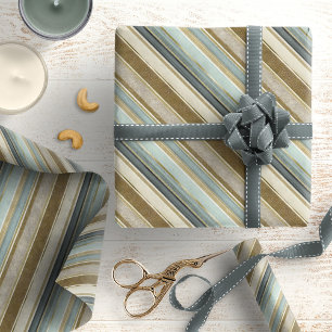 Earth Tones Gold Weihnachtsmuster#28 ID1009 Geschenkpapier