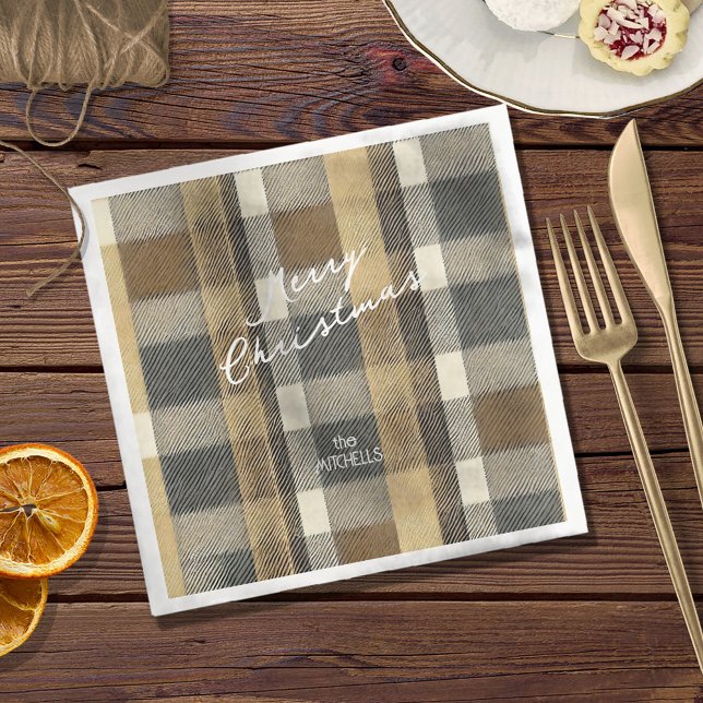 Earth Tones Gold Weihnachtsmuster#7 ID1009 Serviette (Von Creator hochgeladen)