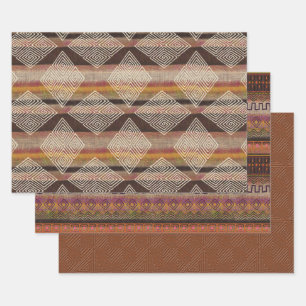 Earth Tones Mud Cloud Inspiriert Geschenkpapier Set