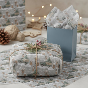 Earth Tones Weihnachtsmuster#2 ID1009 Seidenpapier