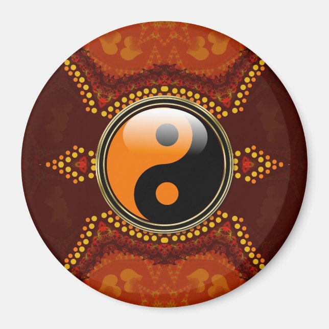 Earth Tribal New Age Yin Yang Magnet (Vorne)